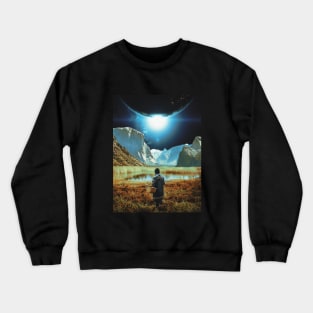 Cosmic Foraging - Retro Space, Retro Futurism, Space Aesthetic Crewneck Sweatshirt